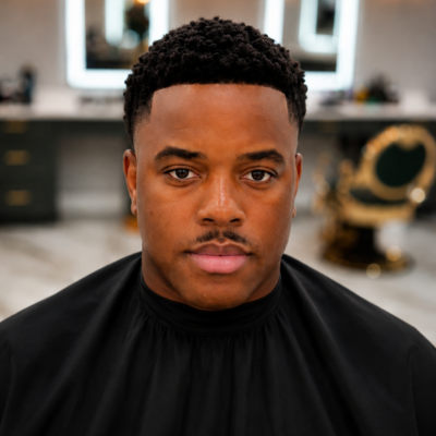 Barbershop Portrait with Warm Bokeh